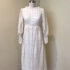 Vintage Emma Domb 60s Ivory Wedding Dress